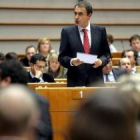 Zapatero habló por primera vez en el Parlamento europeo en Bruselas