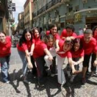 Los voluntarios de Cruz Roja efectuaron la gincana en la zona de la calle Ancha y Botines