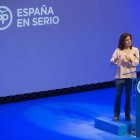 Sáenz de Santamaría durante el mitin que ofreció ayer en Ávila. Luego fue a Zamora