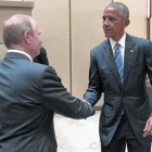 Frío saludo entre Obama y Putin, en una cumbre en Hangzhou (China).