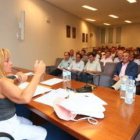 Isabel Carrasco, ayer, al inicio del Comité Ejecutivo del PP que se celebró en León.