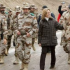 Chacón y José Julio Rodríguez, en su reciente visita a las tropas españolas en Kabul.