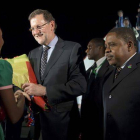 Mariano Rajoy a su llegada al aeropuerto de Malabo, en Guinea Ecuatorial, este miércoles.
