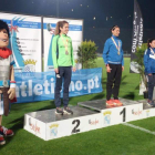 Nuria Lugueros subió a lo más alto del podio en el Nacional de 10.000 metros disputado en Braga. M. DÍAZ