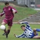 Un jugador culturalista consigue marcharse por velocidad del marcaje del defensor de la Deportiva