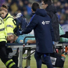 Sergio Busquets sufrió un esguince tras la entrada de Escalante en el partido contra el Eibar.