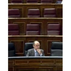 El ministro de Hacienda, Cristóbal Montoro, ayer en el Congreso