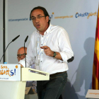 El coordinador general de CDC, Josep Rull, durante el Consejo Nacional celebrado ayer.