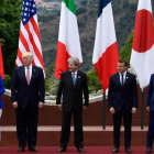 Foto de los mandatarios del G7 en Taormina.