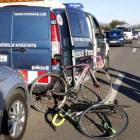 El lugar donde el conductor ha embestido a las dos ciclistas.