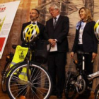 Ricardo González Mantero, José Ángel Hermida y Victoria Seco, en un momento de la presentación