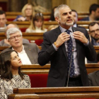 El portavoz de Ciutadans, Carlos Carrizosa, junto a su líder en Catalunya, Inés Arrimadas.