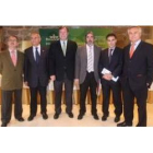 Francisco Carrión, López Trigal, Silván, Juan Conde, Juan Díez y Tomás Álvarez, antes de comenzar el