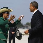 El presidente de EE.UU., Barack Obama, a su llegada a Miami.