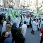 La imagen muestra uno de los últimos actos de protesta de médicos en la comunidad
