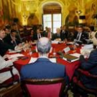 Momento de la reunión del Foro de Diálogo Tripartito entre España, Reino Unido y Gibraltar