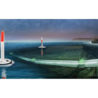 Imagen conceptual del proyecto de Hyperloop bajo el mar.