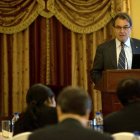 Artur Mas, durante su participación en un foro de empresa y tecnología, en Bangalore (India).