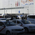 Los taxistas de Madrid llegan a su sexto día consecutivo de huelga. VÍCTOR LERENA