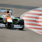 Hulkenberg en el gran premio de Alemania, con un Force India.