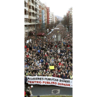 Asistentes a la manifestación celebrada en Bilbao. LUIS TEJIDO