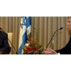 Livni y el presidente de Israel, Simón Peres, en un momento del encuentro que mantuvieron ayer