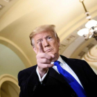 El presidente de los Estados Unidos, Donald Trump, en conferencia de prensa.