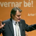 Artur Mas, durante el acto de campaña electoral