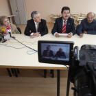 Fernández, Gutiérrez, Reyero y González, tras la firma del convenio de cesión de uso.