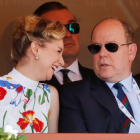 Jazmin Grace y Alberto de Mónaco, en el torneo de tenis de Montecarlo, el pasado mes de mayo.