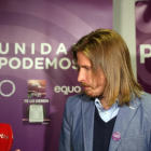 El líder de Podemos, pablo Fernández, tras conocer los resultados