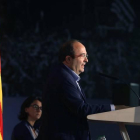El primer secretario del PSC, Miquel Iceta, durante su intervención ante el Consell Nacional de los socialistas catalanes.