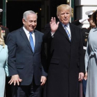 Trump y Netanyahu, con sus respectivas esposas, en marzo del 2018 en Washington.