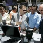 García-Prieto, Tomás Castro, Francisco Saurina y Antonio Pérez, ayer en una demostración