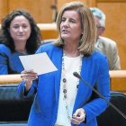 La ministra Fátima Báñez en el Senado, el martes pasado.