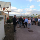 Momento del acto de homenaje a Morete y su familia en la ciudad deportiva de Cacabelos.