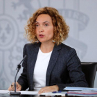 La ministra de Política Territorial y Función Pública, Maritxel Batet, durante la rueda de prensa posterior al Consejo de Ministros del viernes 27 de julio.