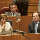 Ruiz, De Santiago y Herrera en la sesión constitutiva.