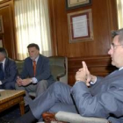 Francisco Álvarez, Miguel y Francisco Fernández, en su reunión de ayer