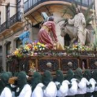 El popular paso de La Borriquilla durante la procesión de Las Palmas