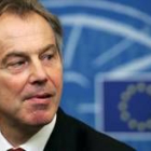 Blair durante su comparecencia en el Parlamento de Estrasburgo