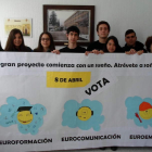 Los alumnos del concurso Euroscola del colegio La Asunción.
