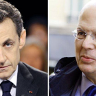 A la izquierda el expresidente Nicolas Sarkozy y, a la derecha, Patrick Buisson.