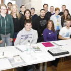 El grupo de 19 jóvenes americanos que estarán en León tres meses para aprender español.