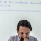 Pablo Iglesias durante el análisis de resultados del 26-J, en el Consejo Ciudadano Estatal.