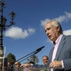 El presidente del PP andaluz, Javier Arenas, durante su intervención.