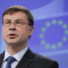 El vicepresidente de la Comisión Europea, Valdis Dombrovskis, responsable de las propuestas para culminar la Unión Bancaria.