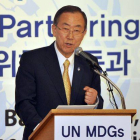 Ban Ki-moon, durante una conferencia de prensa.