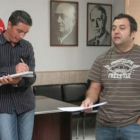 Los dirigentes sindicales de industria, ayer en Ponferrada.