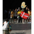 Un grupo de daneses, a su llegada a Brasil.
